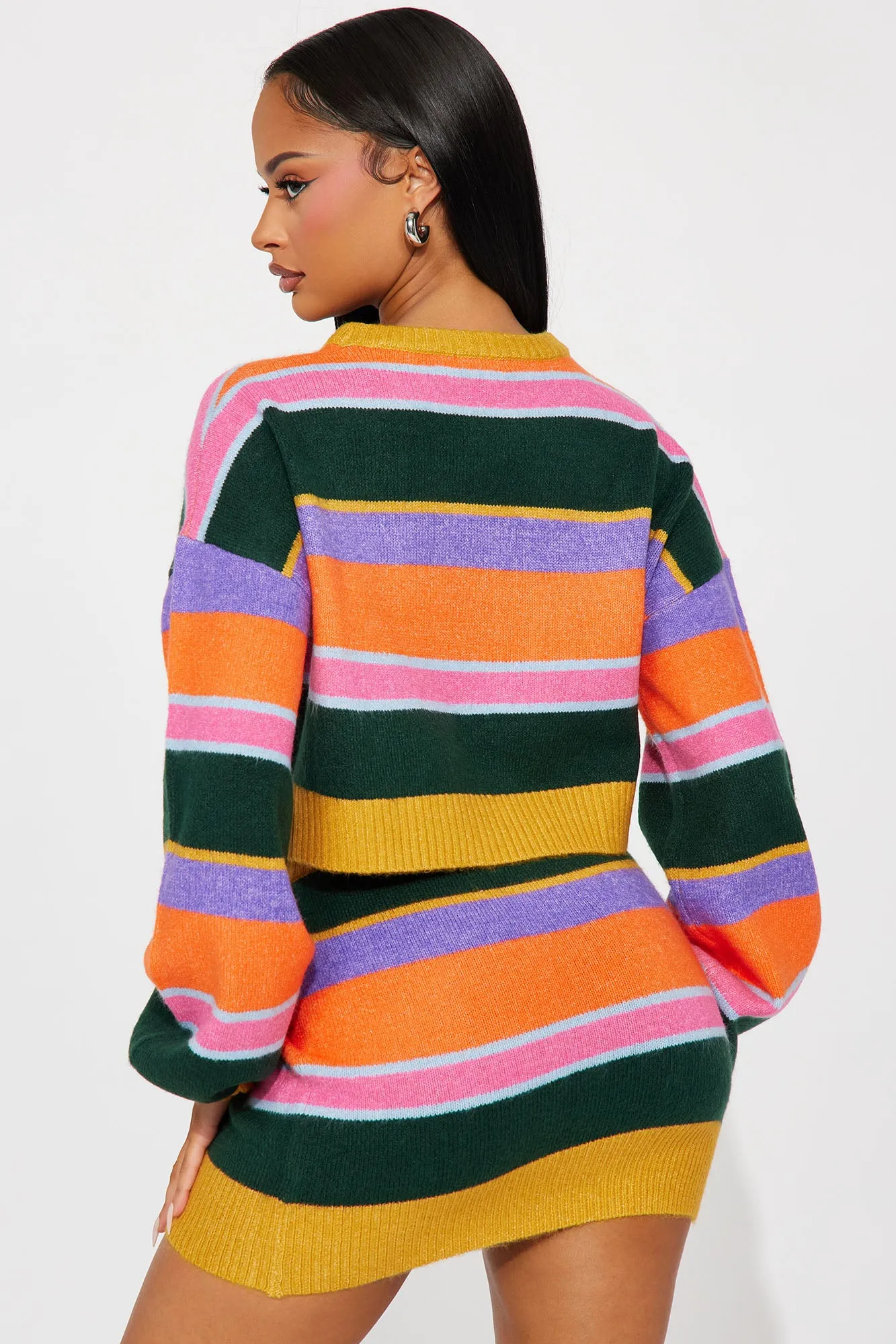 70's Baby Sweater Skirt Set - Multi Color