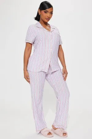 A Little Sparkle PJ Pant Set - Pink/combo