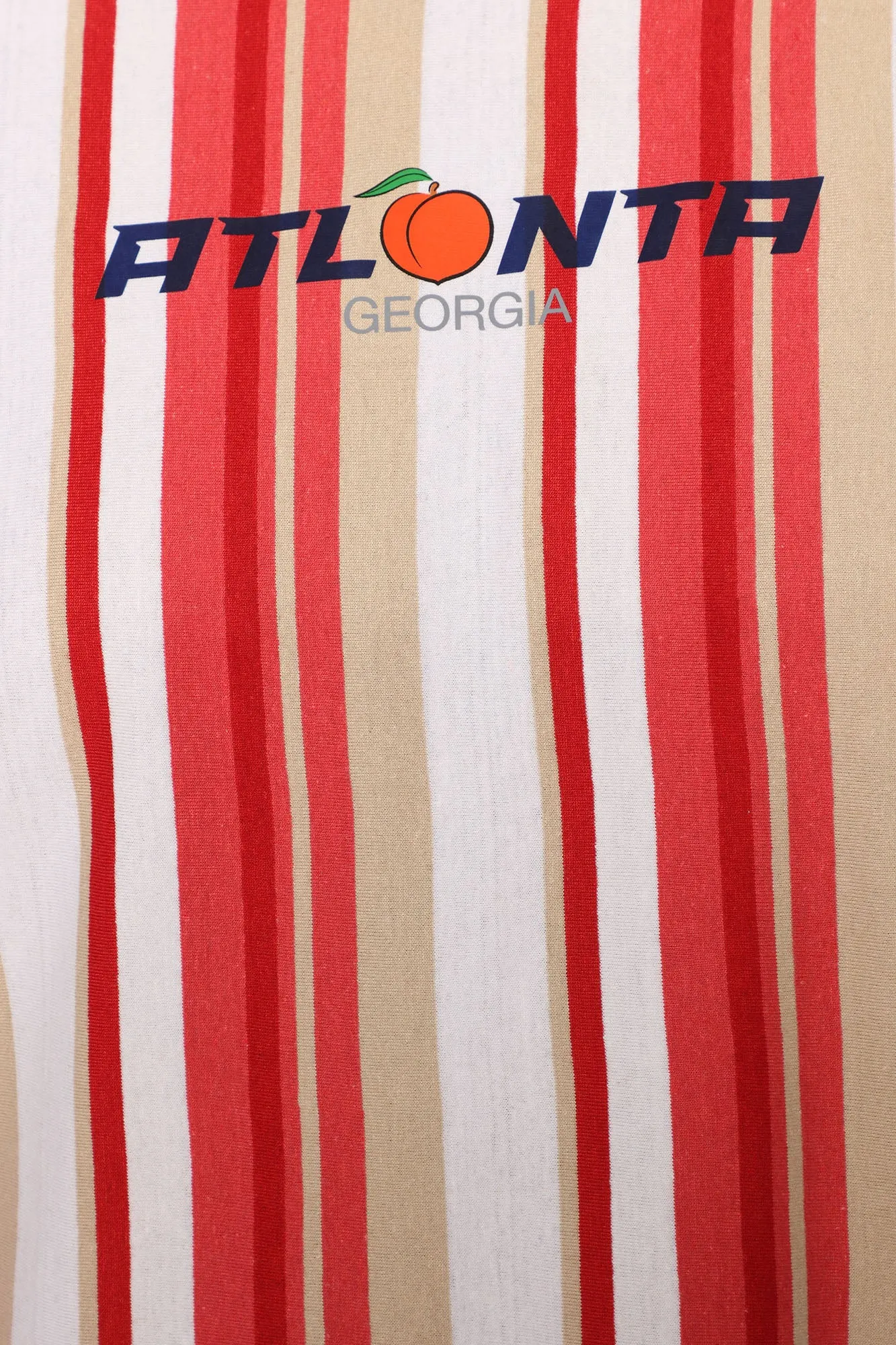 Atlanta Stripe Short Sleeve Tee - Red