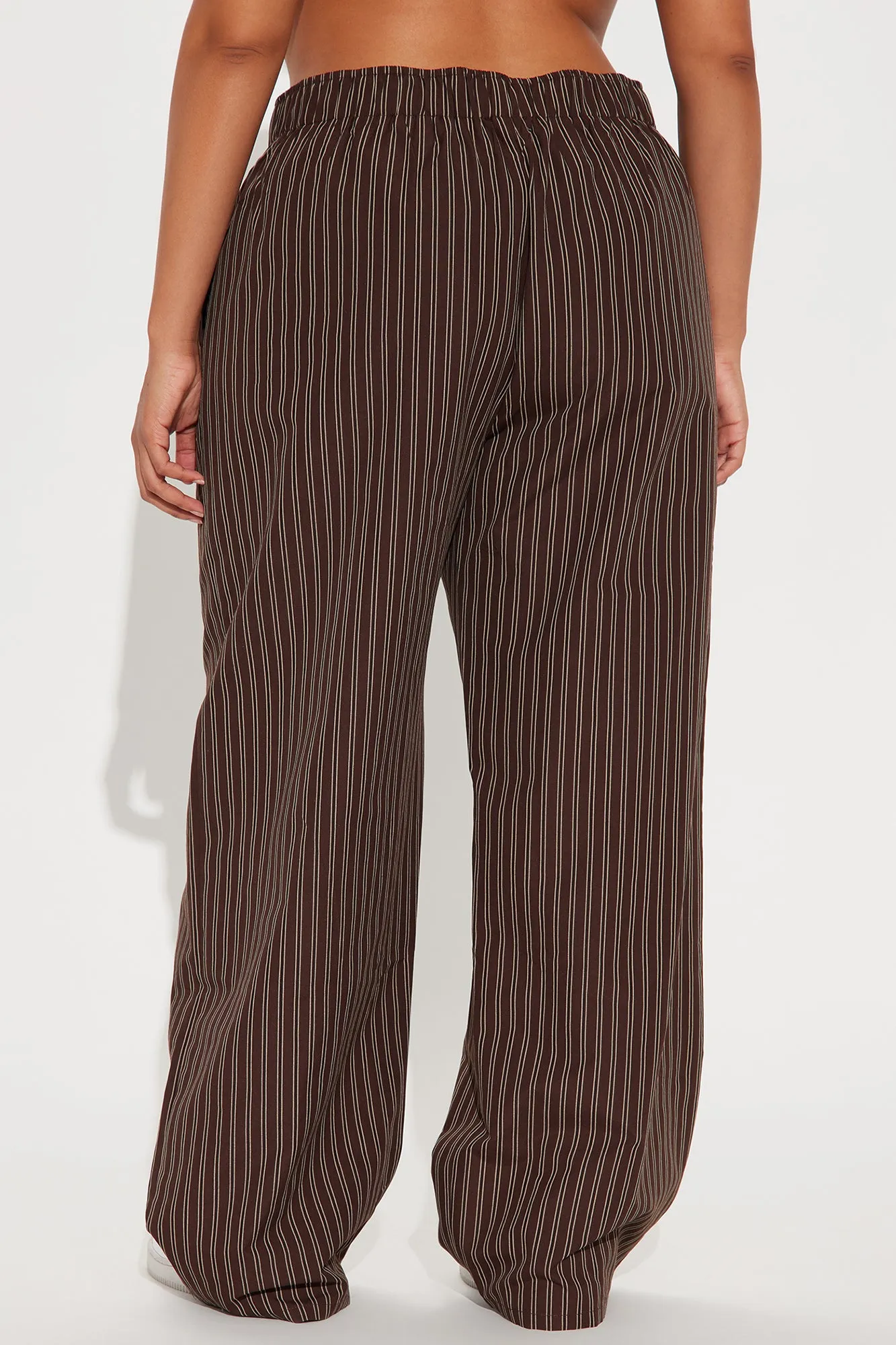 Aurora Striped Boxer Pant - Chocolate