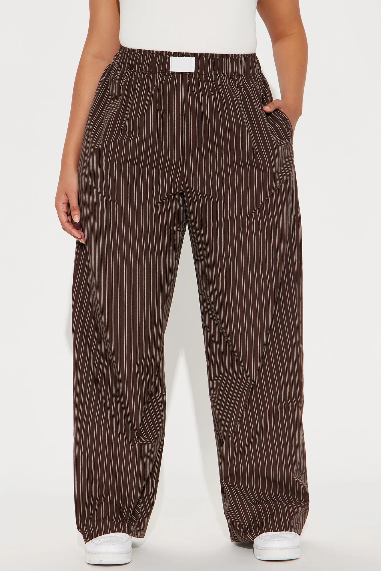 Aurora Striped Boxer Pant - Chocolate