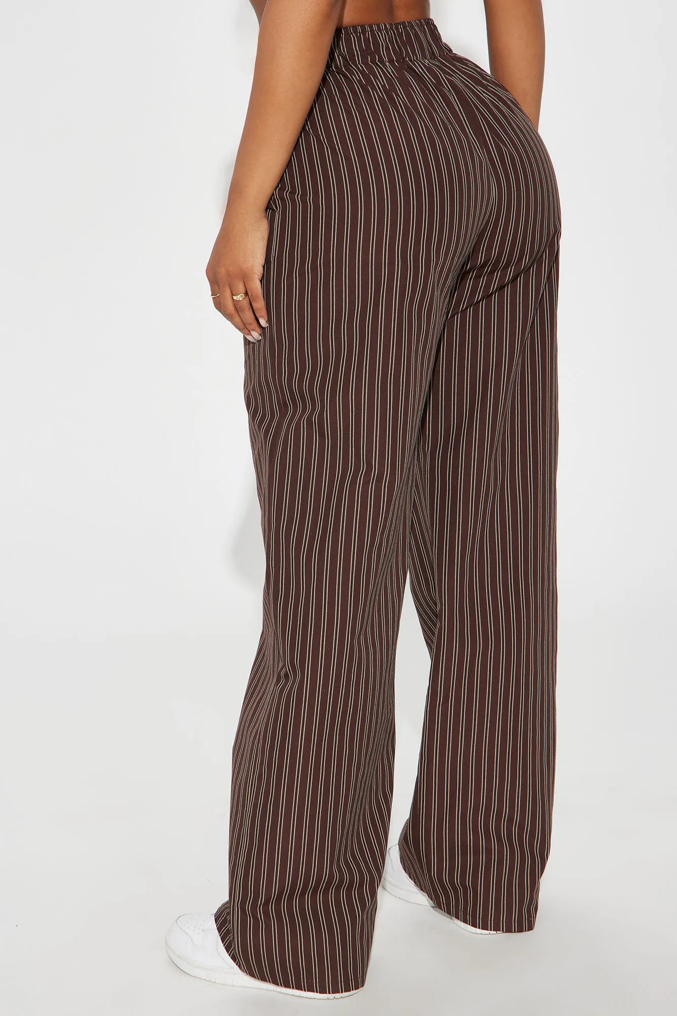 Aurora Striped Boxer Pant - Chocolate