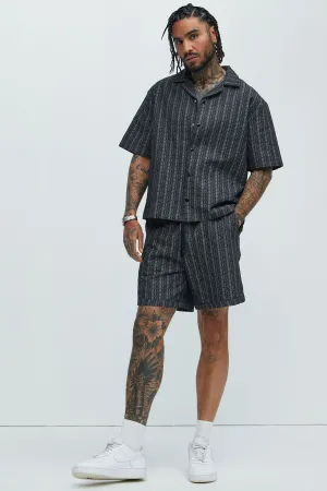 Berkley Jacquard Shorts - Charcoal