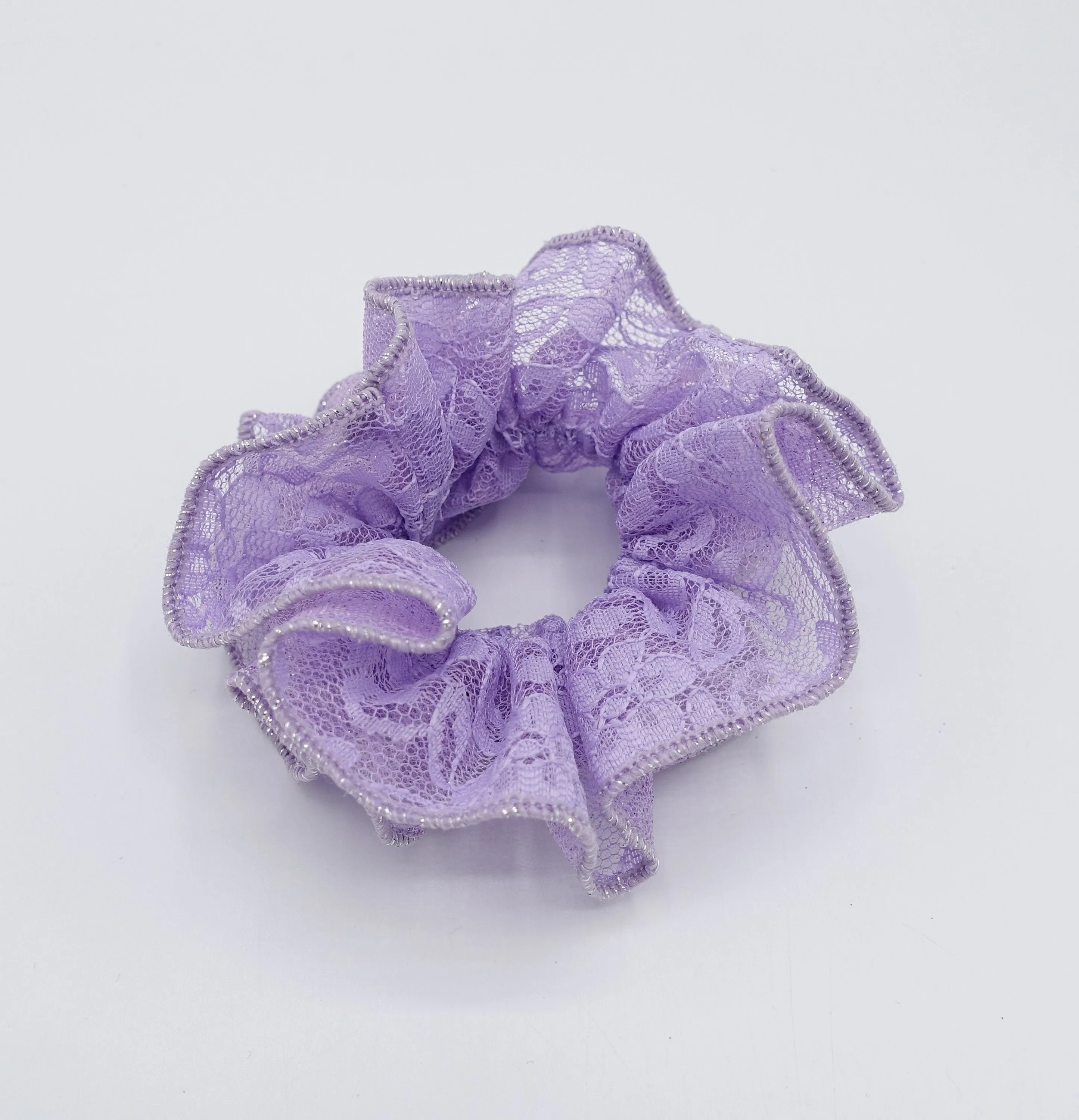 floral lace scrunchies glittering edge scrunchies cute hair hair ties for women