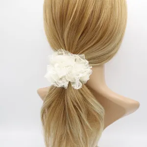 floral lace scrunchies medium hair ties hair accessory for women