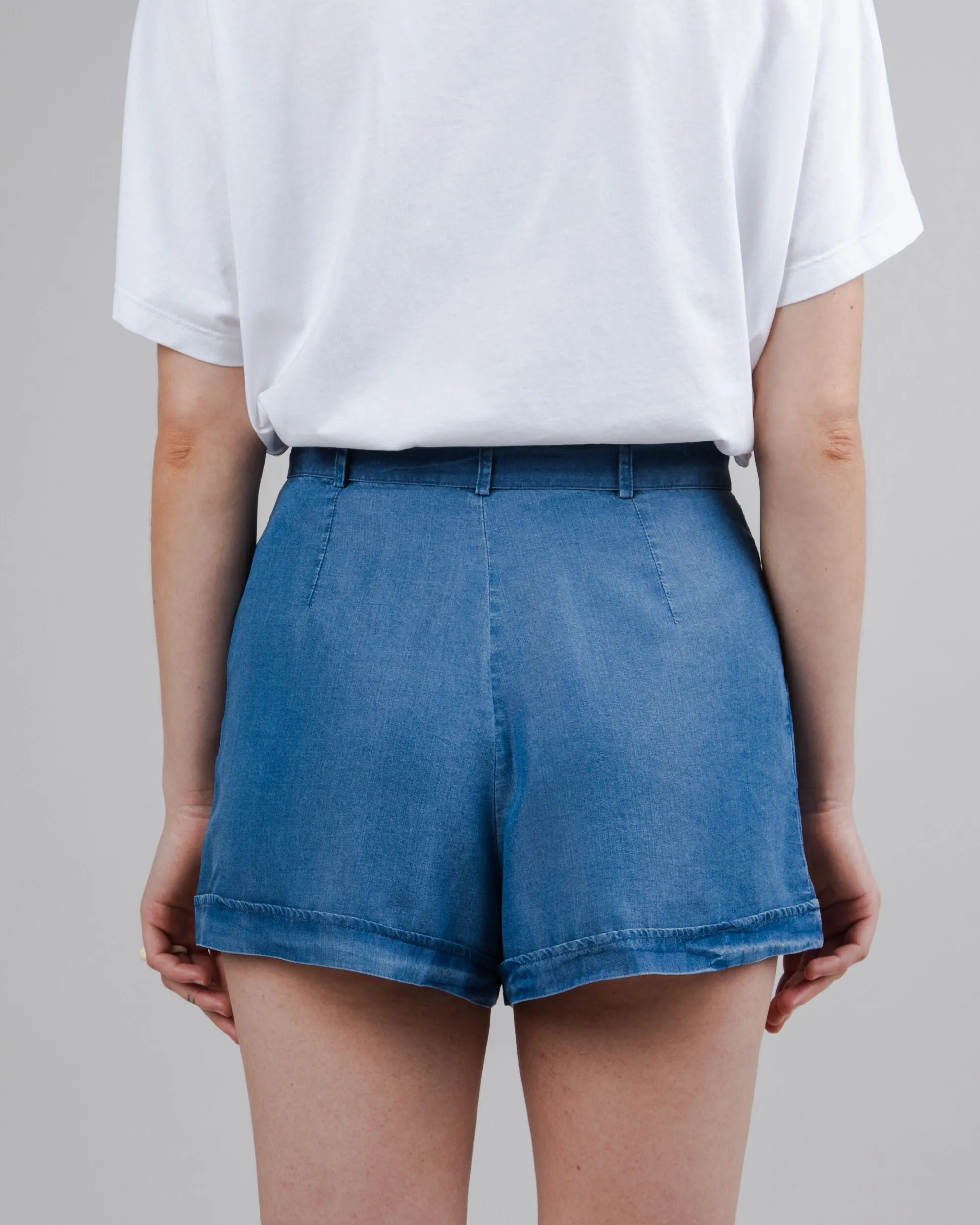 Indigo Belted Shorts Blue