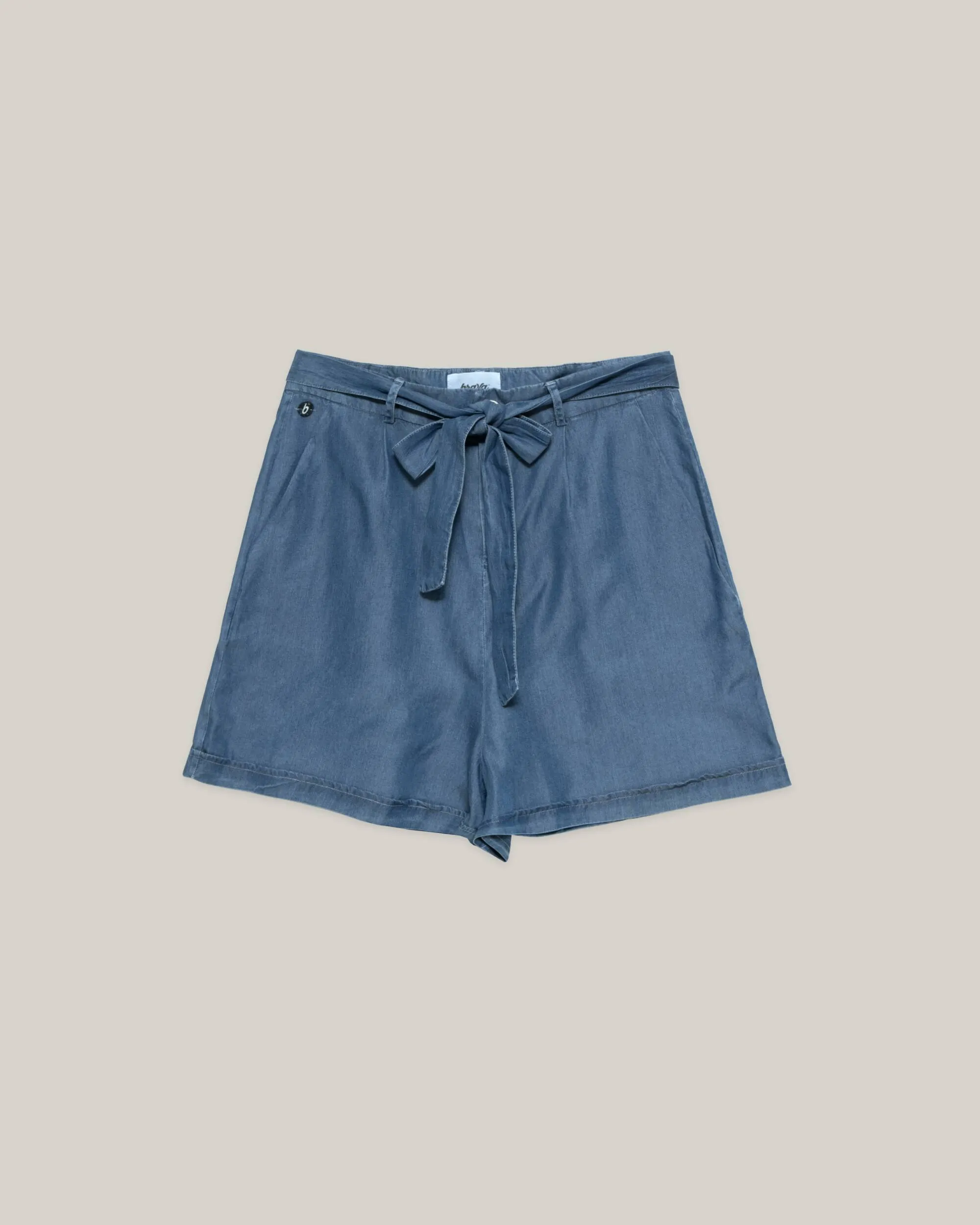 Indigo Belted Shorts Blue