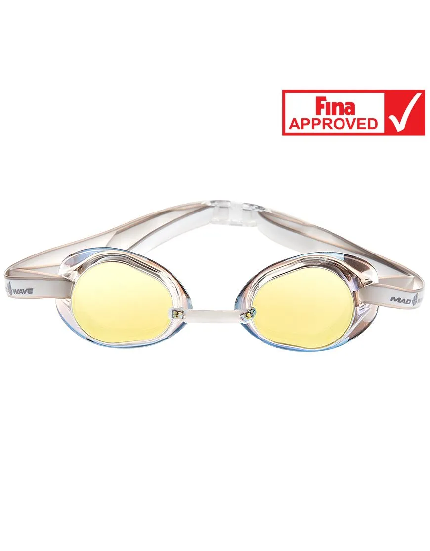 Mad Wave Racing Goggles Racer SW Mirror Azure משקפת שחייה מראה