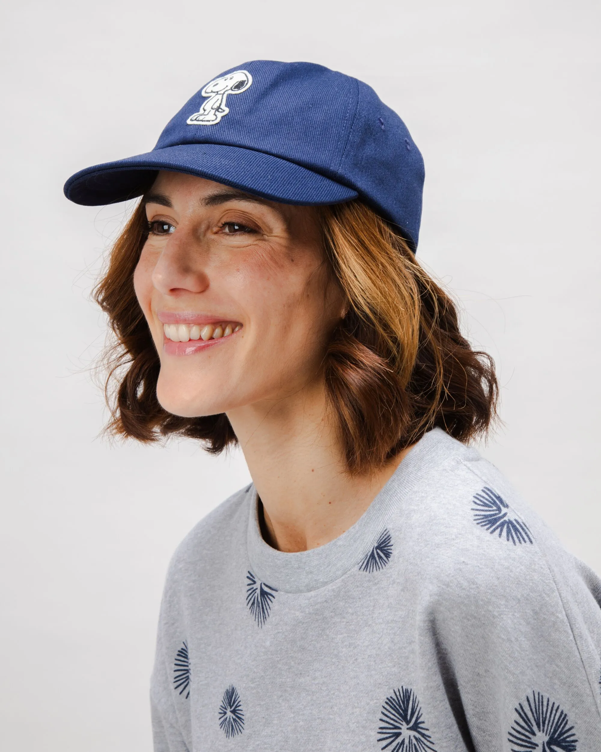 Peanuts Snoopy Cotton 6 Panel Cap Navy